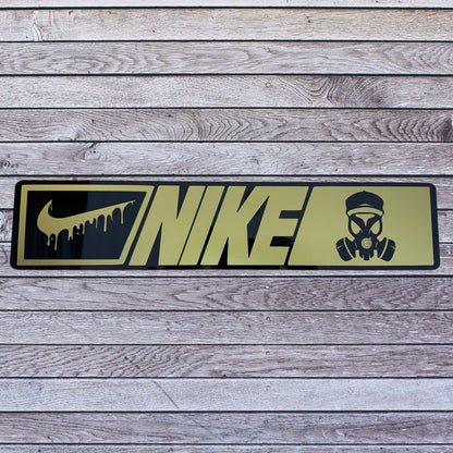 Tablilla Euro Nike Custom, Real G4 Life Boricua Acrylic / Vinyl N/N/G4