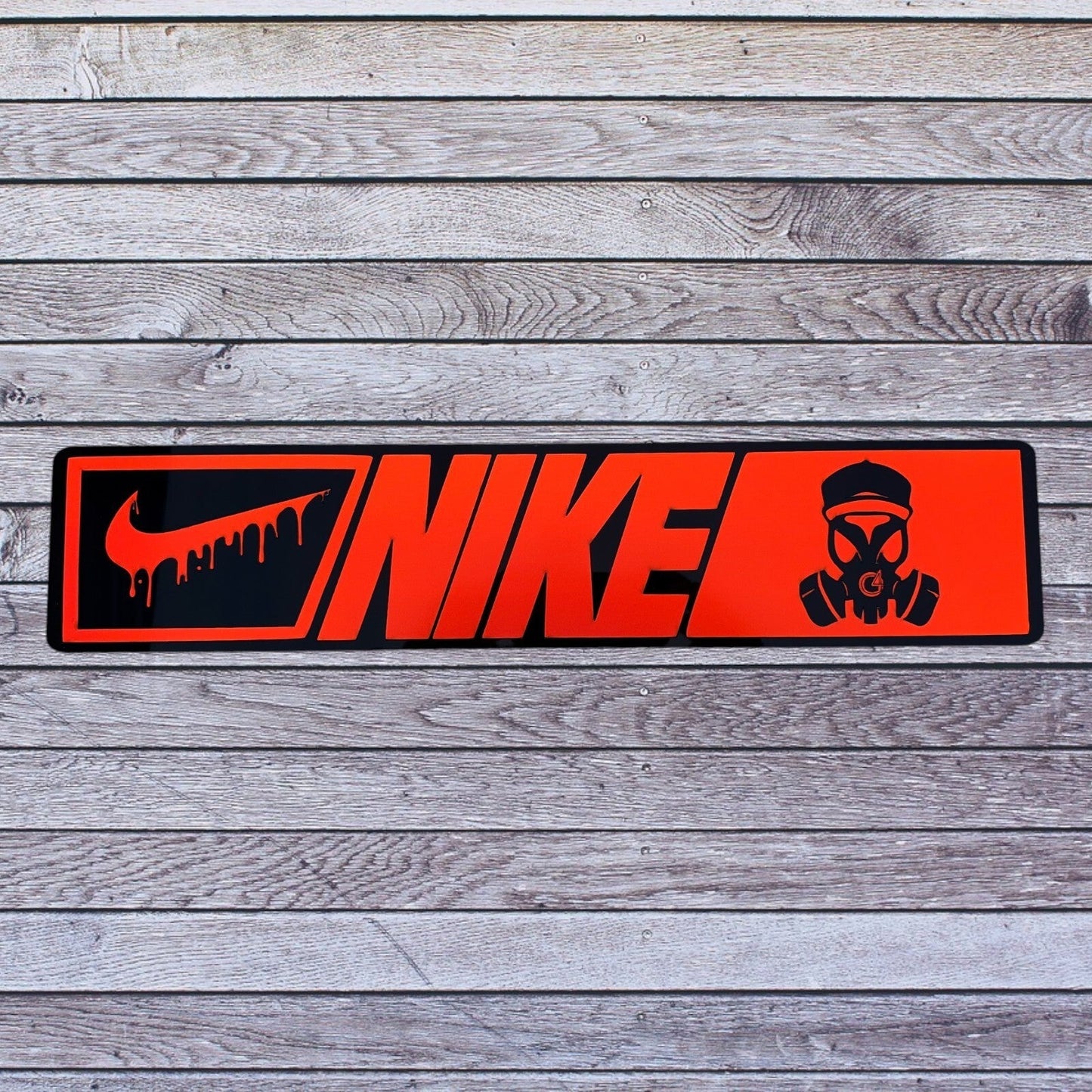 Tablilla Euro Nike Custom, Real G4 Life Boricua Acrylic / Vinyl N/N/G4