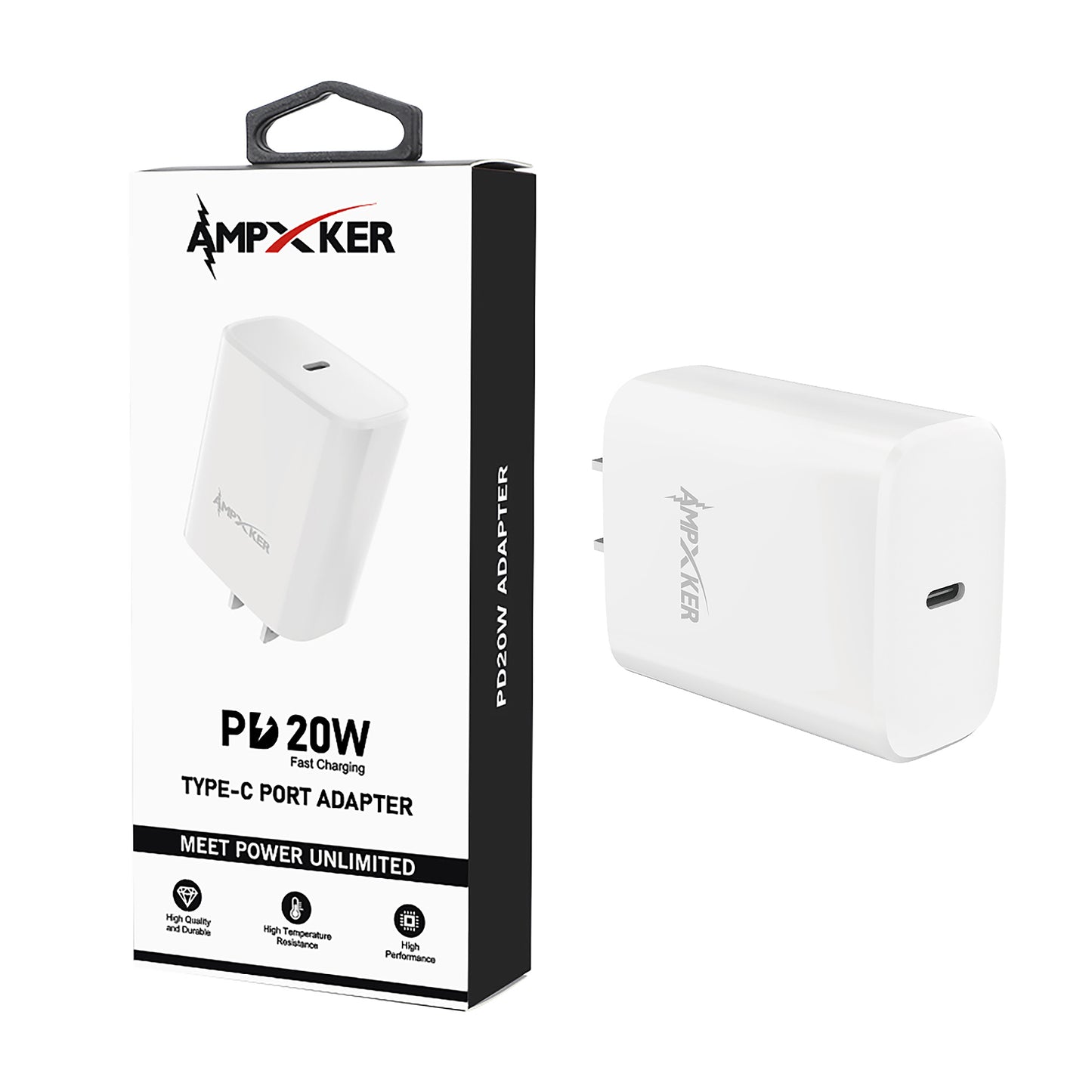 Ampxker Type C Adapter 20W White