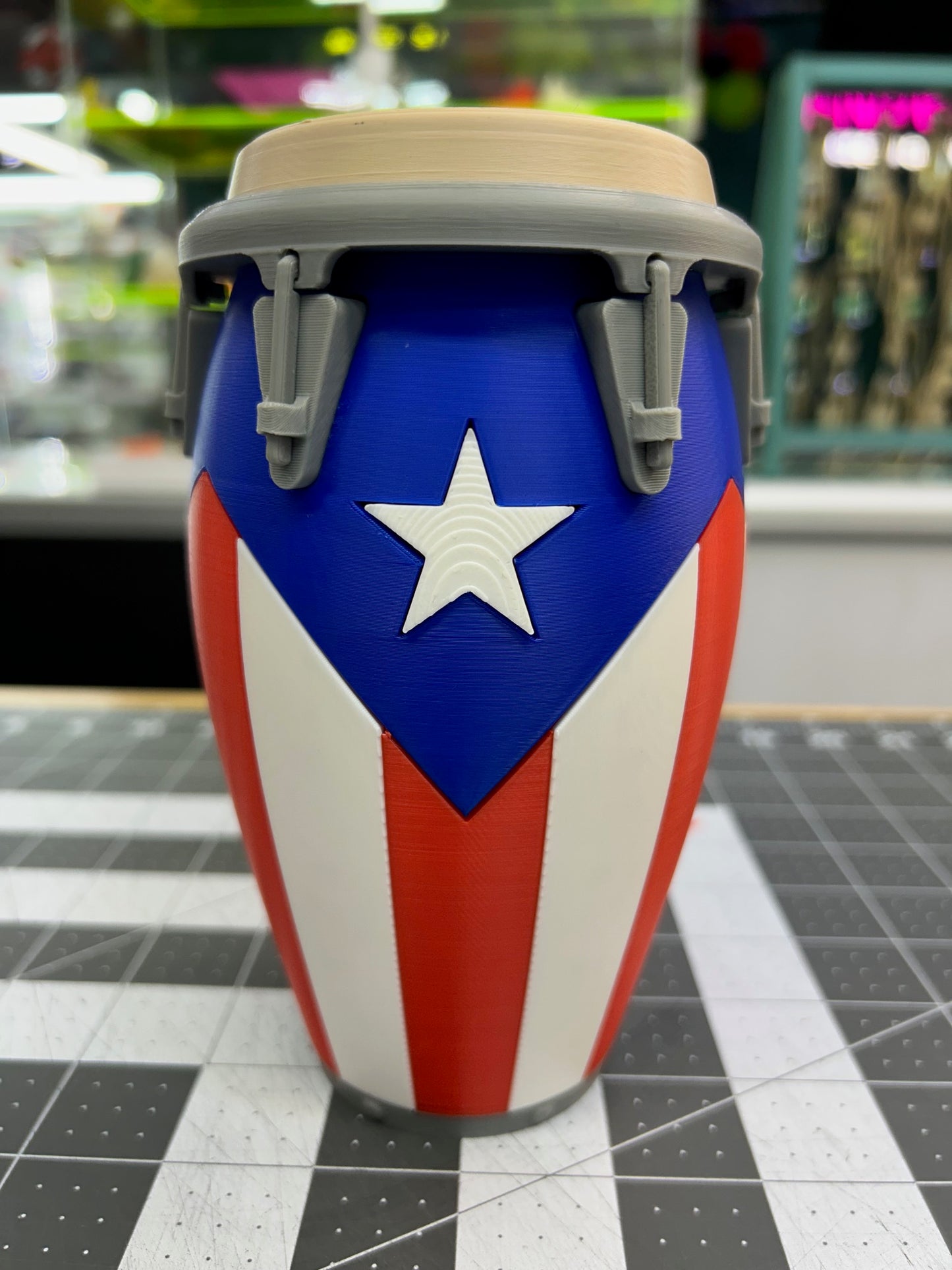 Conga Boricua Printiada en 3D Puerto Rico