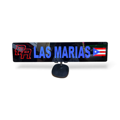 Tablilla Larga Euro Pueblos de Puerto Rico Toda en Acrilico Boricua .